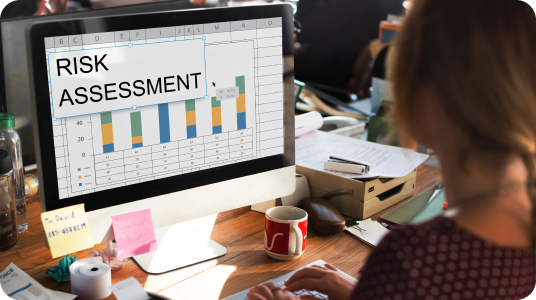 Lady Staring at Computer Screen