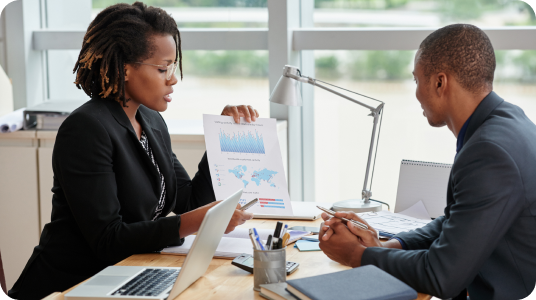Man And Woman Discussing